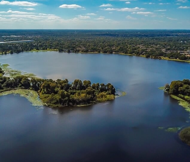 Aerial view of Lake Orlando