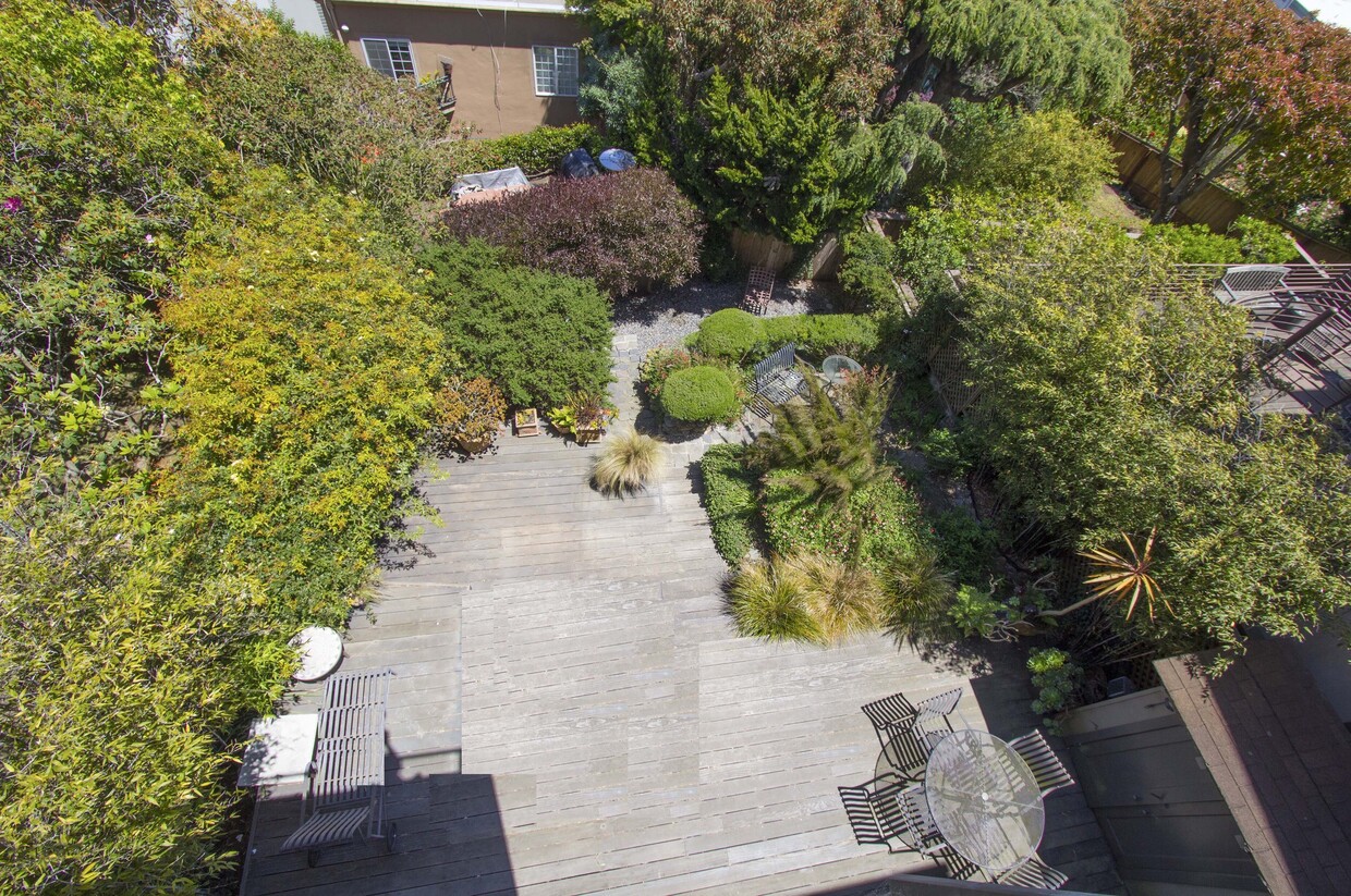 Looking Down on Rear Garden - 123 Villa Terrace