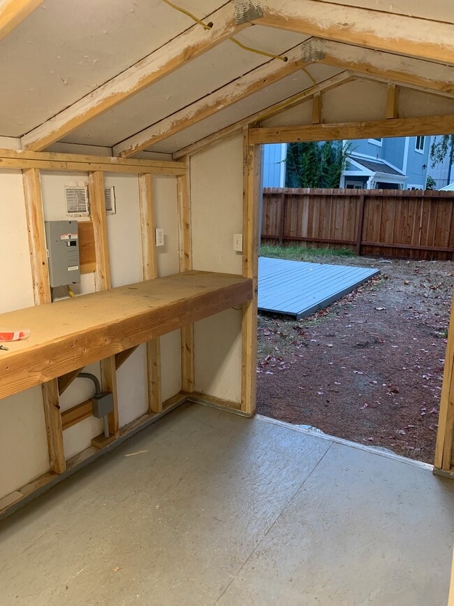 Electrical Is off limits, Not renting Bench, room for storage shelves and tubs. Led lighting - 1638 Schooner Ct