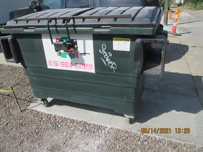 Dumpster for the property - 3703 5th Ave