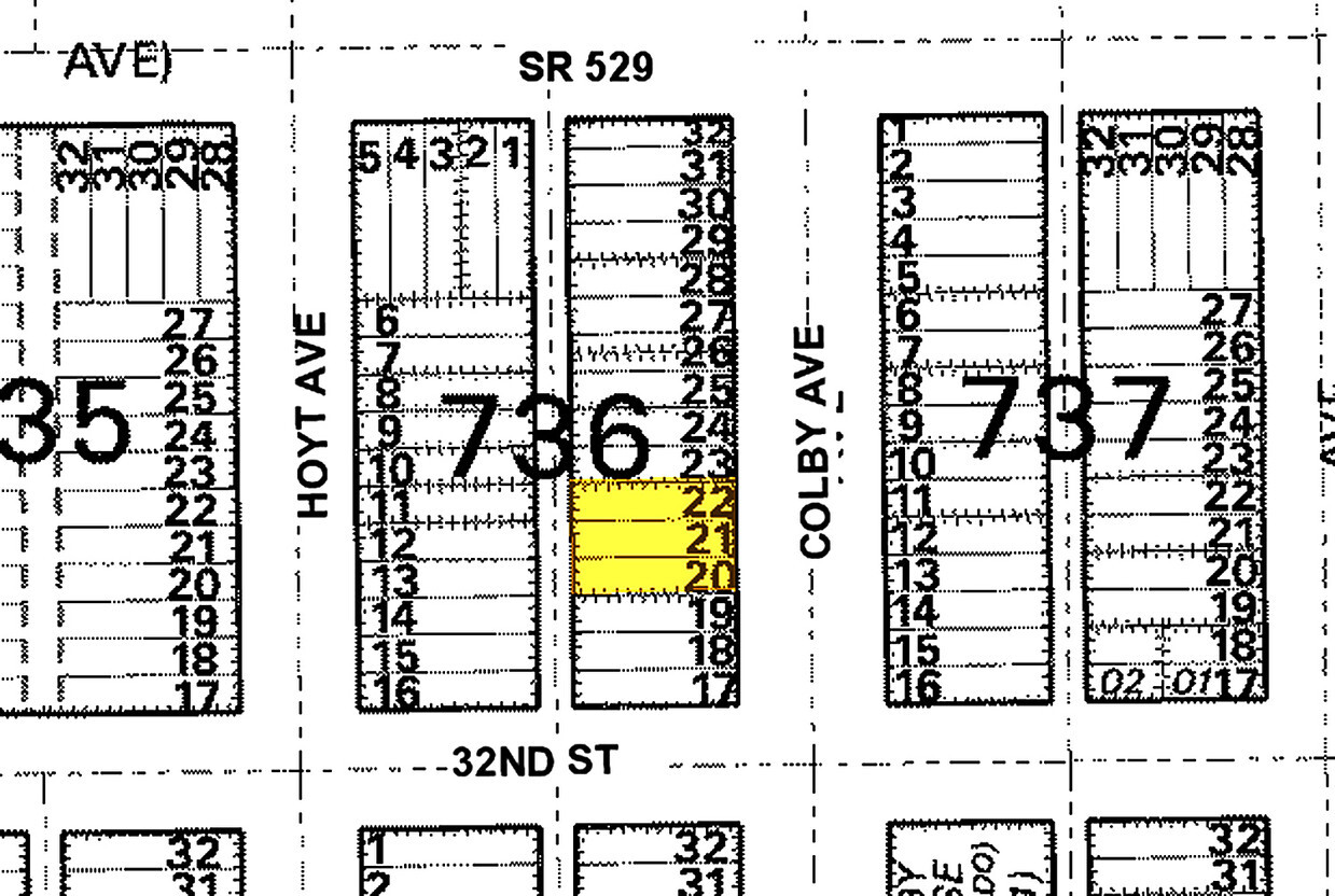 Mapa de la parcela - 3124 Colby Ave