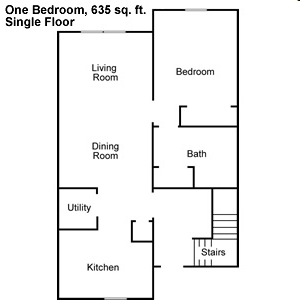 1BR/1BA - Townview Apartments
