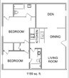 2BR/2BA Den