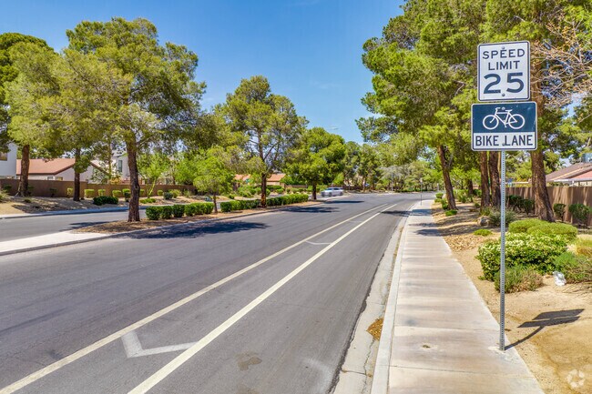 Bike paths and sidewalks connect the entire community of Woodcrest, Nevada.