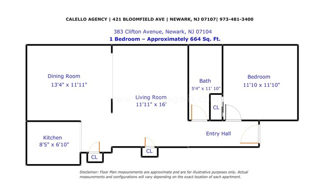 1BR/1BA - 383-389 Clifton Ave