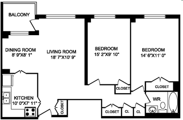 2BR/1BA - The Excelsior