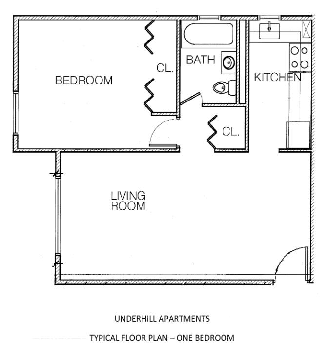 1BR/1BA - Underhill Apartments
