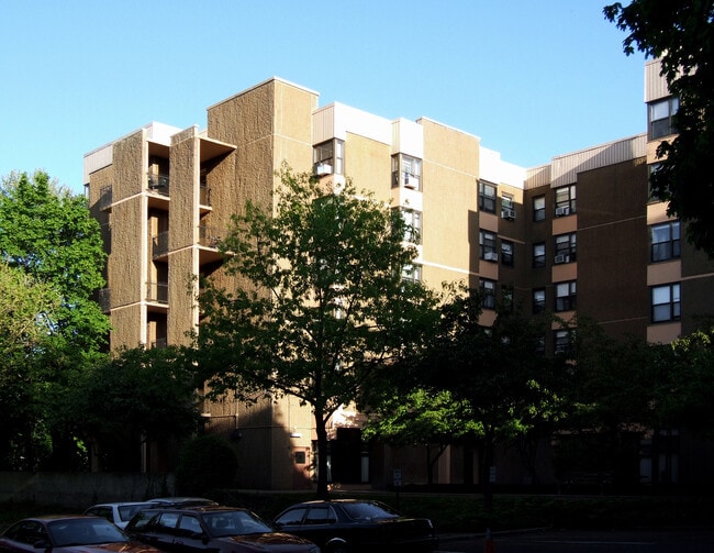 View from the northwest - Wetmore Towers