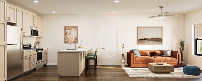 Cocina y sala de estar - Alma Apartments