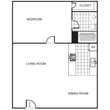 One Bedroom, One Bathroom, 750 SQFT