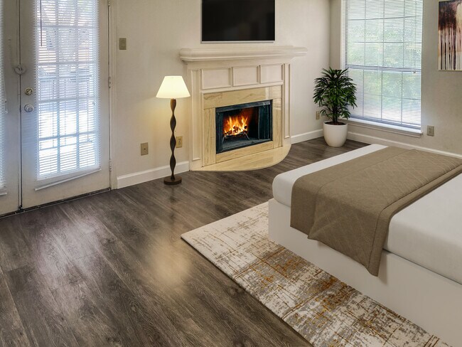 Wood burning fireplace - 8510 Park Ln