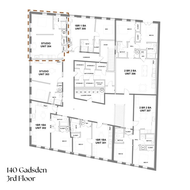 Plano de planta - 140 Gadsden St