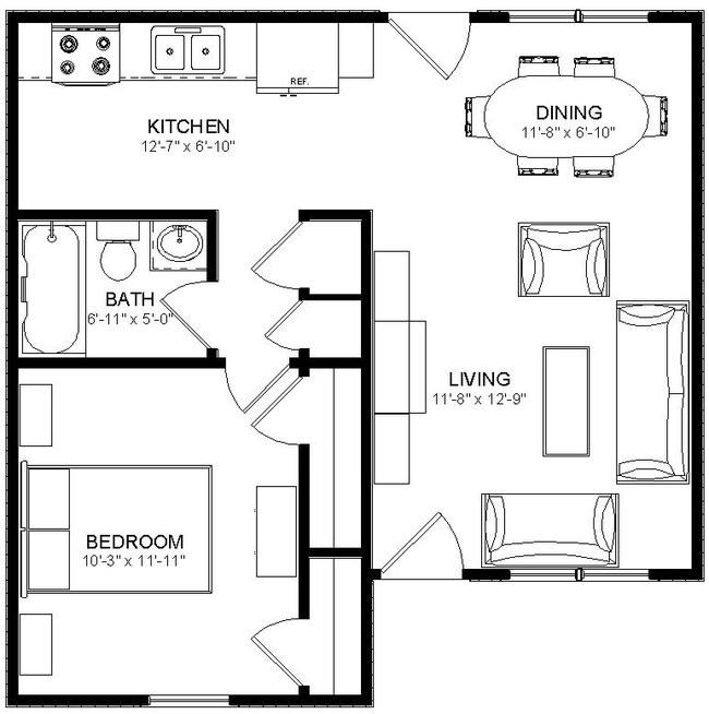 1HAB/1BA - Rich Park Apartments