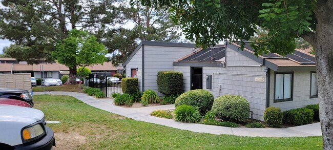 Pasarela alrededor de la oficina y el lavadero en Dove Ridge Apartments. - Dove Ridge Apartments