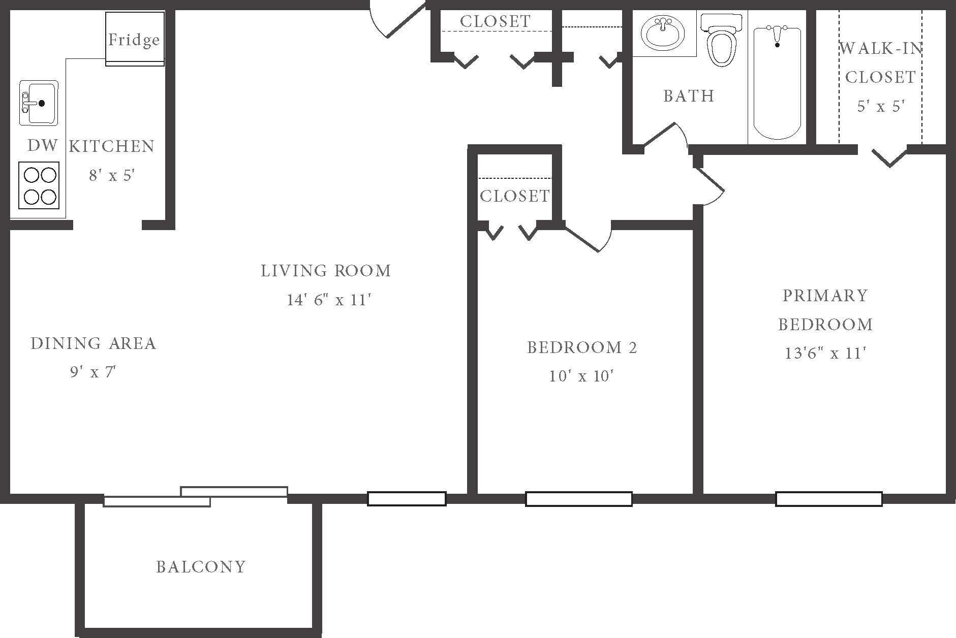 Columbus Park Apartments – 2 Bedrooms & 1 Bathroom