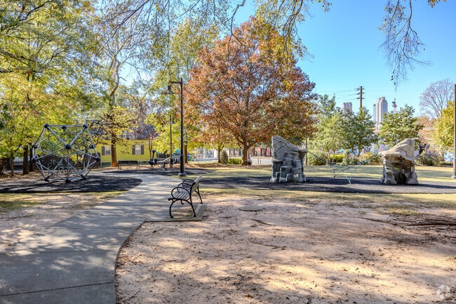Esther Peachy Lefevre Park is the smaller of the two parks in Cabbagetown.