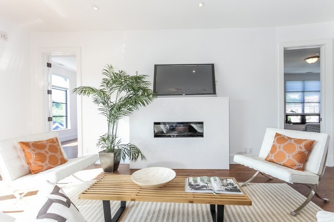 Living room with gas fireplace - 108 Mamaroneck Ave