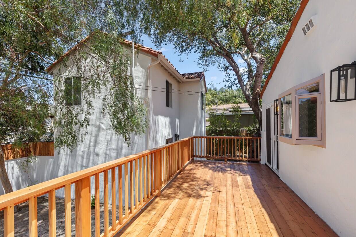 Rear Deck, back yard, and guest house - 11491 Sunshine Ter