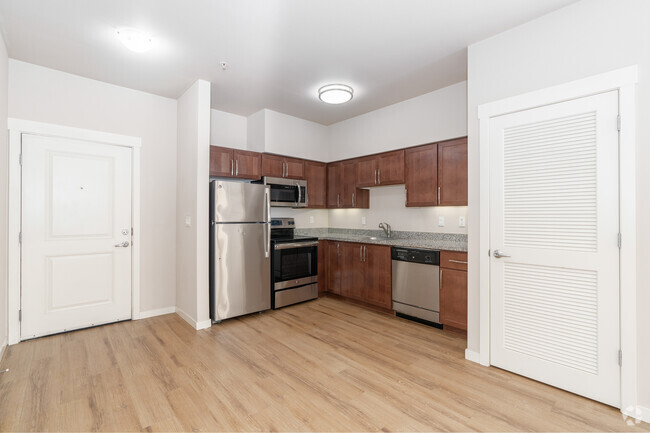 1BR, 1BA - 590SF Kitchen - 56 Commons Apartments