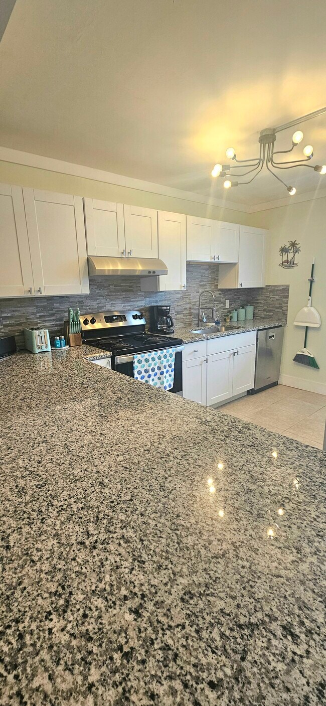 Encimeras de granito y electrodomésticos nuevos de acero inoxidable. - 8740 Lueck Ln