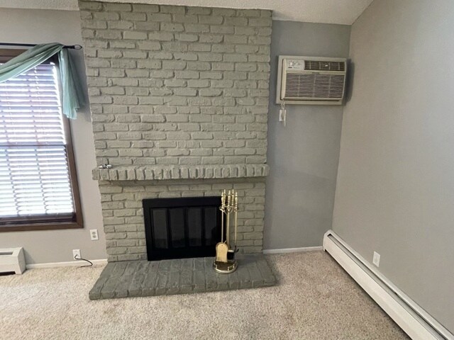 Beautiful fireplace in living area - 806 Old Settlers Trl