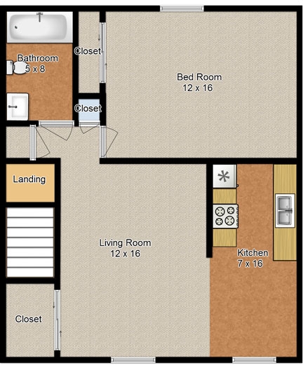 2HAB/1BA - Driftwood Apartments