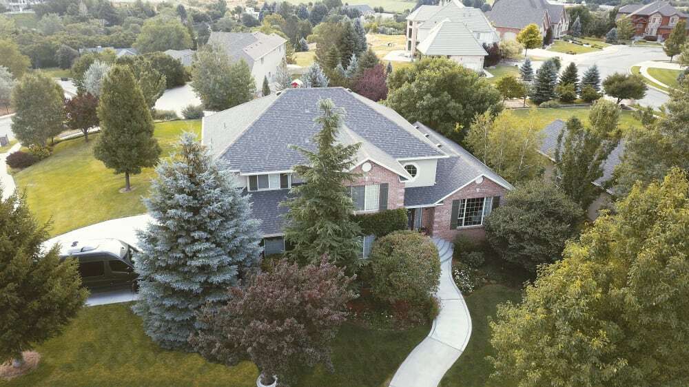 Aerial of front of home - 237 Meadowlark Dr