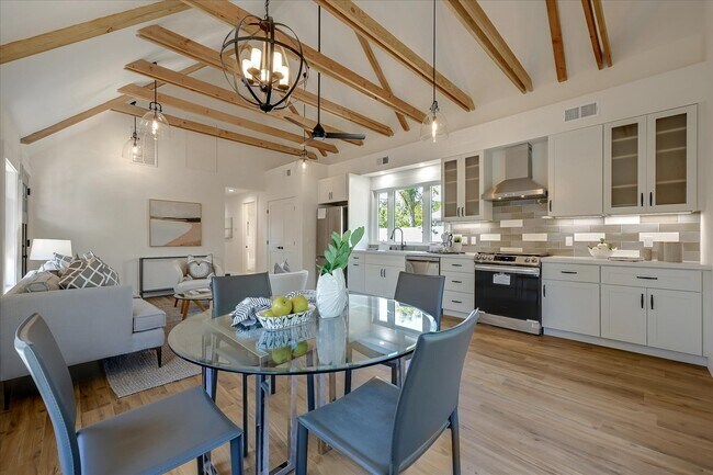 Open-beam, Open-concept Kitchen / Dining / Living Area - 28 Bayview St
