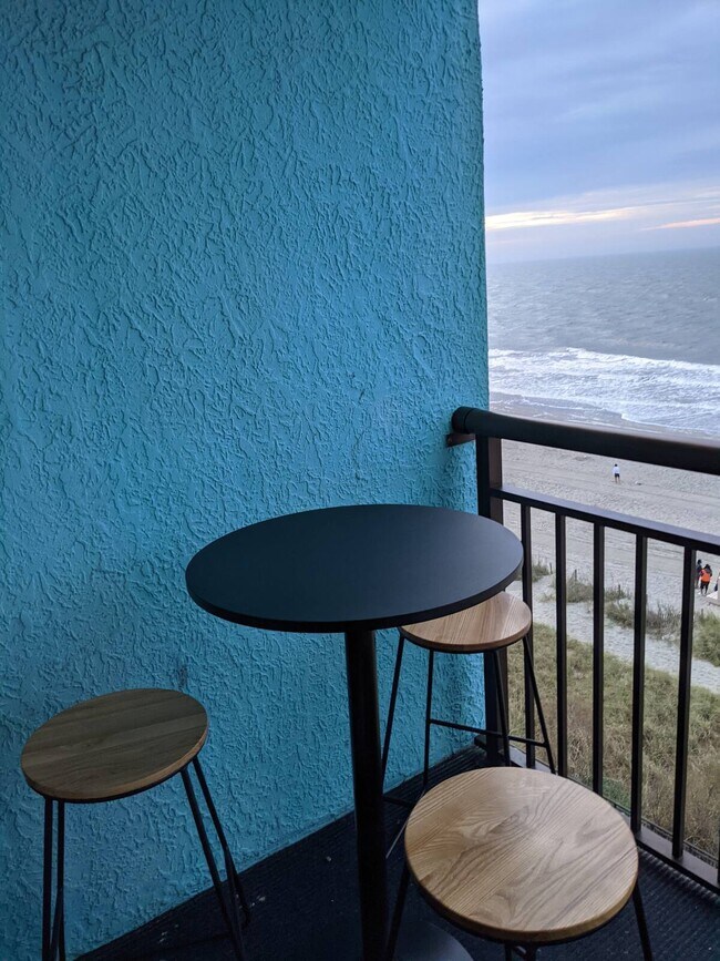 Ocean front balcony coffee table - 1501 S Ocean Blvd