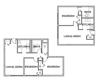 2BR/1BA - Page Tower