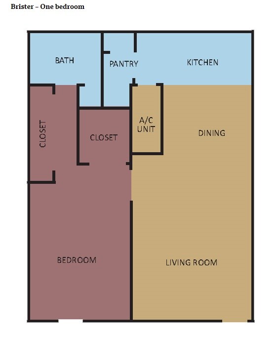 1HAB/1BA - Brister Place Apartments