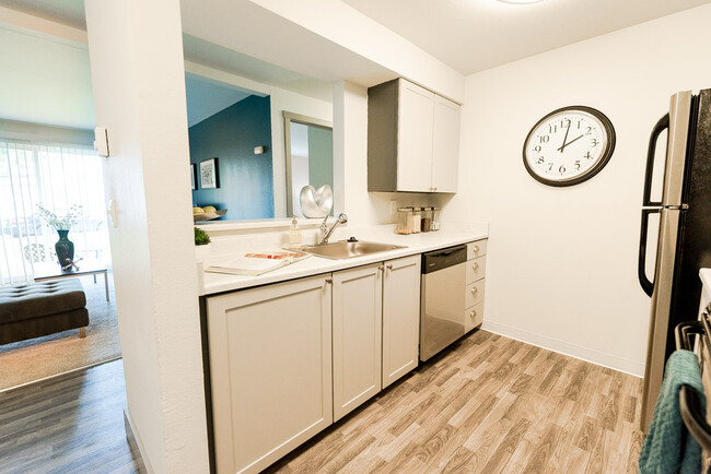 Tacoma Apartments - Aero Apartments - Kitchen and Living Room - Aero Apartments