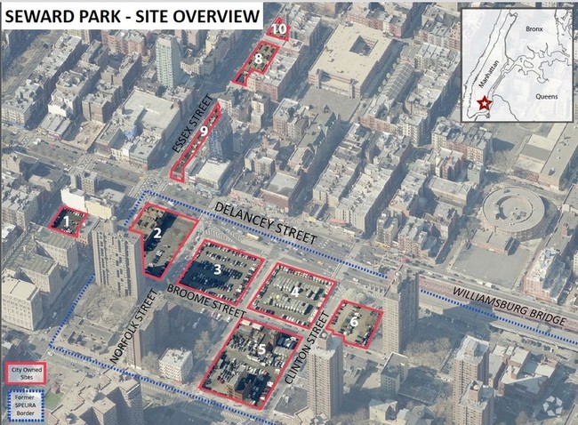 Aerial Photo - Senior Apartments & Essex Crossing