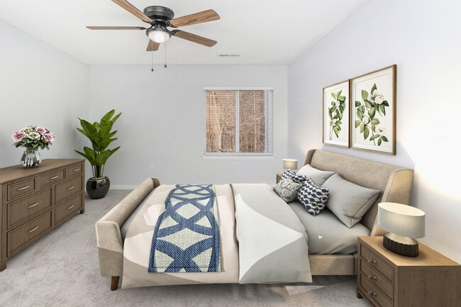 guest bedroom - The Oaks Apartments