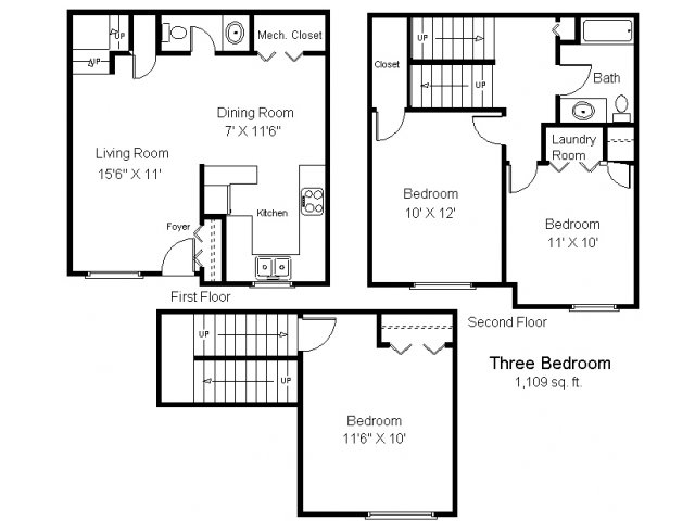 3BR/1.5BA - Deer Path Townhomes