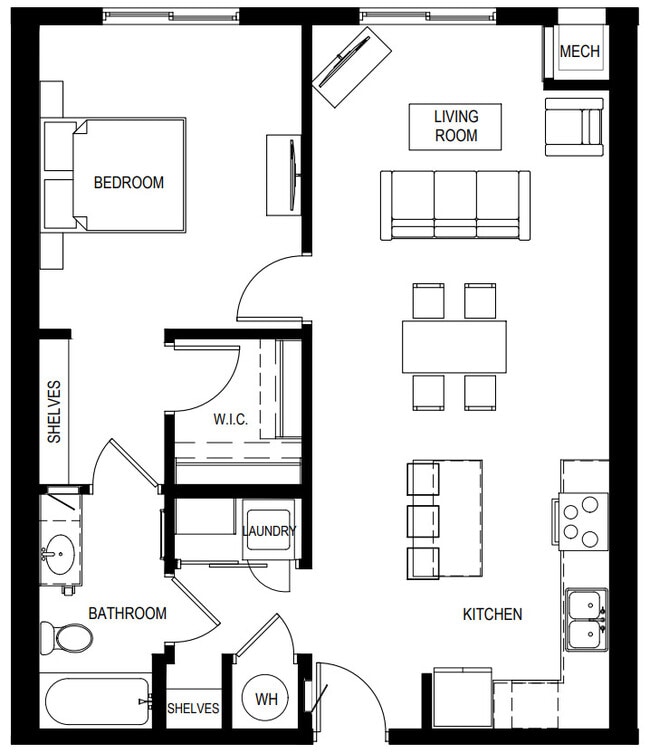 1 Bedroom - Residences on Main
