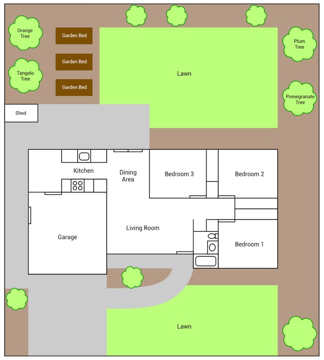 Floor Plan with Yard - 1785 Long St