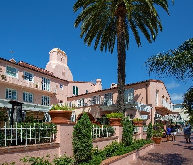 Built in the 1920s, the La Valencia Hotel is a La Jolla landmark and popular vacation destination