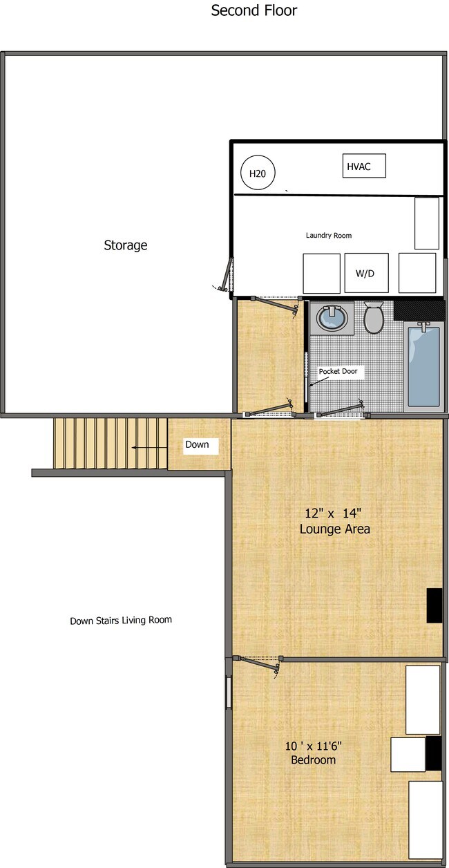 2nd Floor floor plan - 1292 Laskin Rd