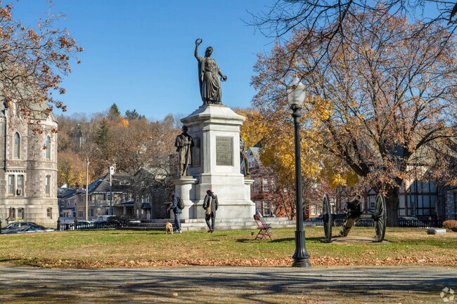 Monument Park near Southside Fitchburg is a great spot for walks with your dog.
