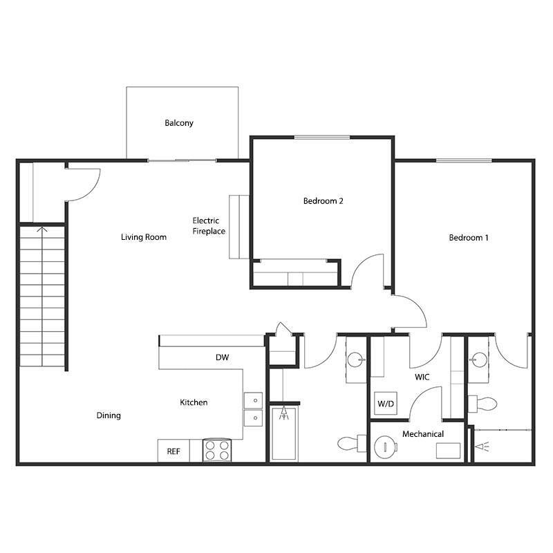 Floorplan - TIMBER CAMP LUXURY APARTMENT HOMES