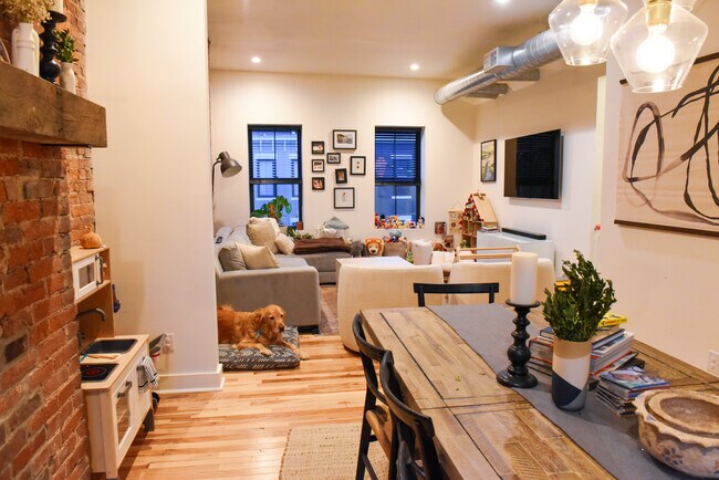Open floor plan showing dining room and living room - 2017 Forbes Ave