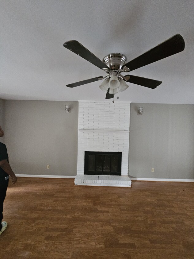 Living room fireplace - 202 Magnolia Dr