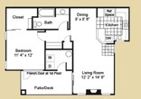 1 Bed 1 Bath C