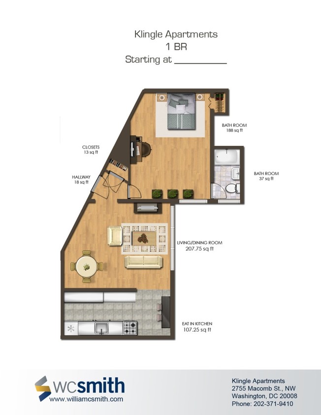 1BR/1BA - The Klingle