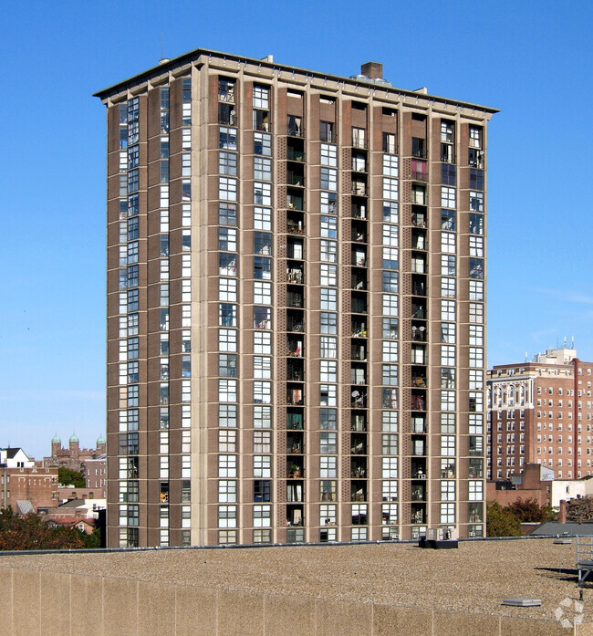 View from the southwest - Crown Towers