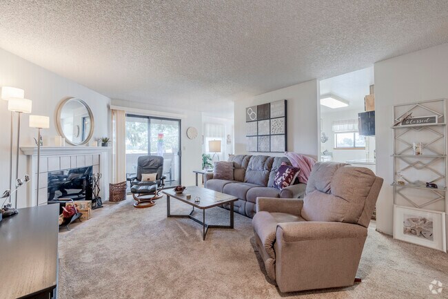 Unidad Alameda - 2BR , 1,5BA - 980SF - Sala de estar - Alameda West Apartments