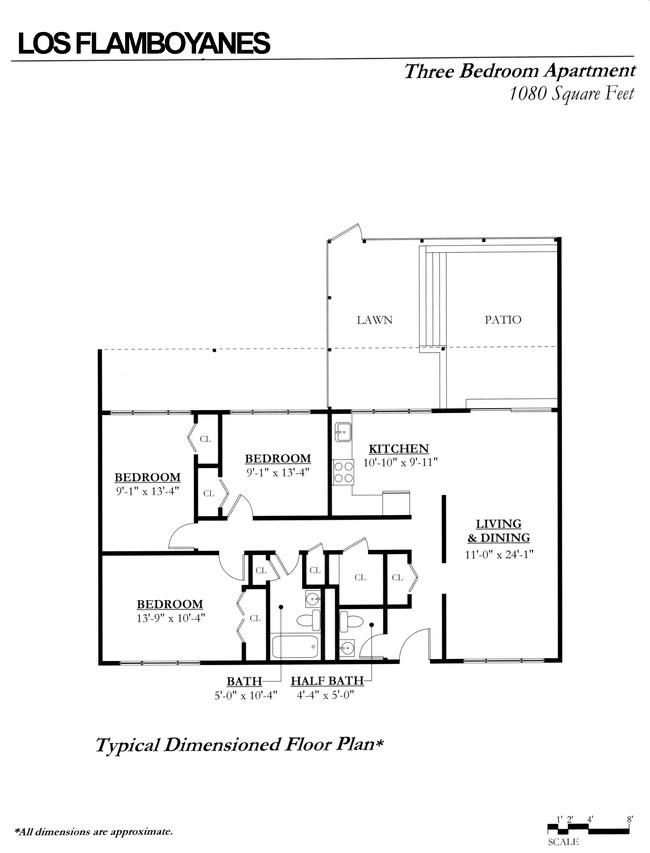 3BR/1.5BA - Los Flamboyanes