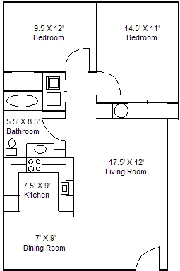 2HAB/1BA - Pioneer Court Apartments