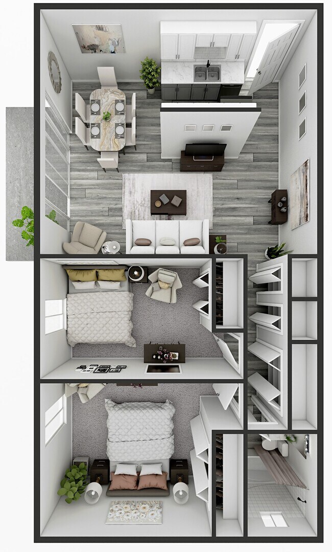 984 Sq. Ft. - Emerald Square Villas